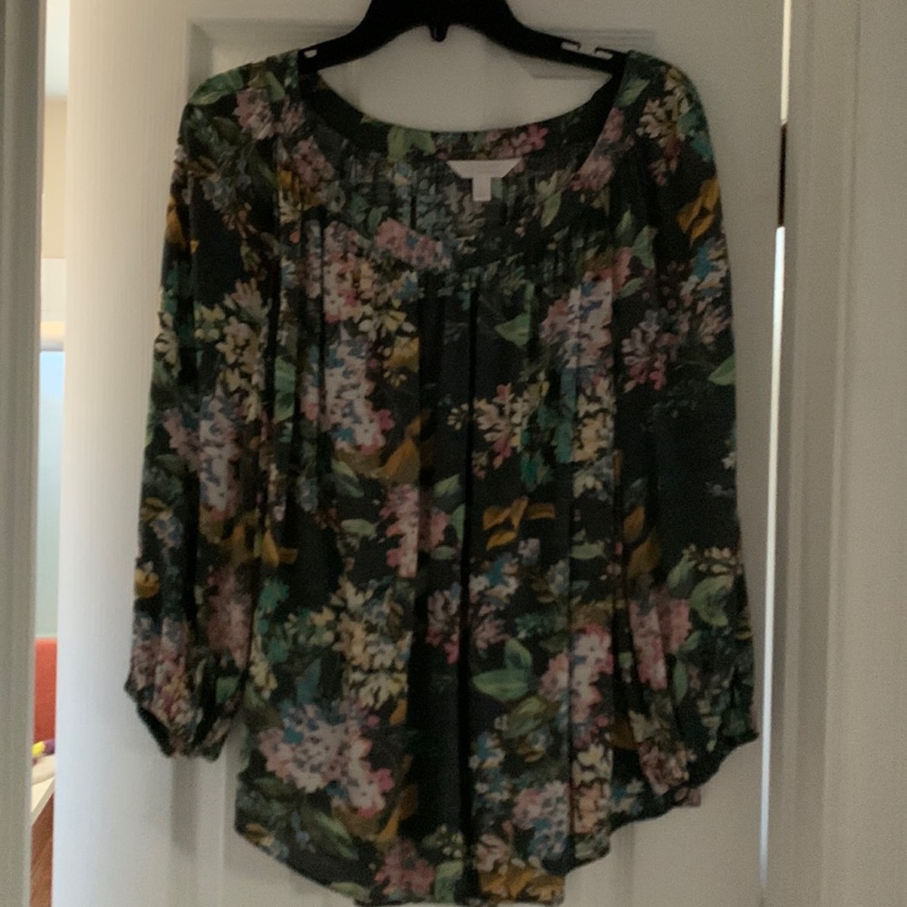 Lauren Conrad Bohemian style floral blouse